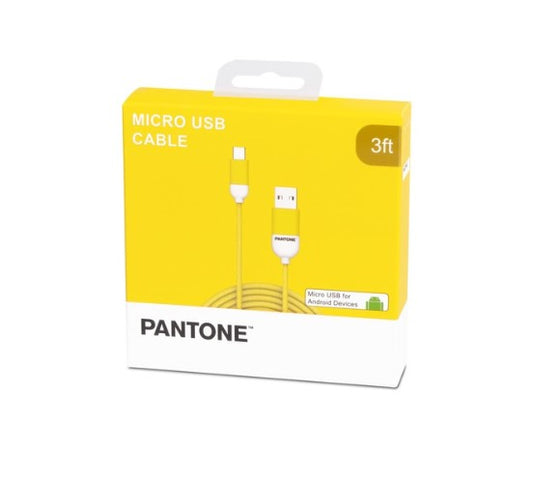 Kabel Micro USB 1m Pantone gelb