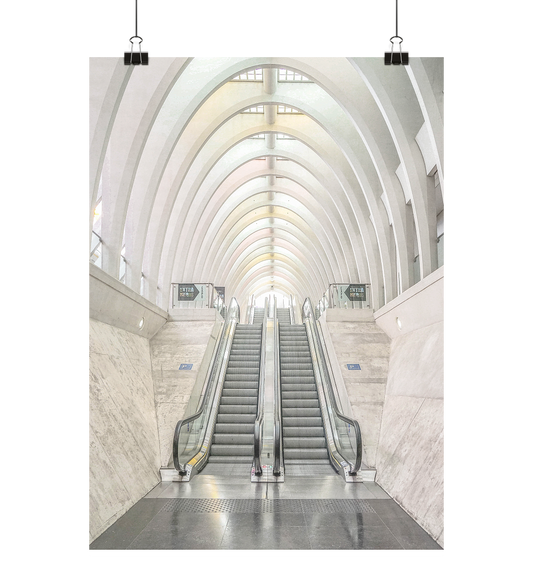 Calatrava Liege 2023/escalier roulant creme - Poster Din A2 (hoch)